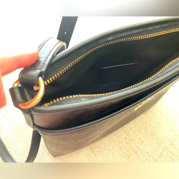 Coach Leather Monogram Signature Crossbody Bag & Wristlet - Picture 5 of 14